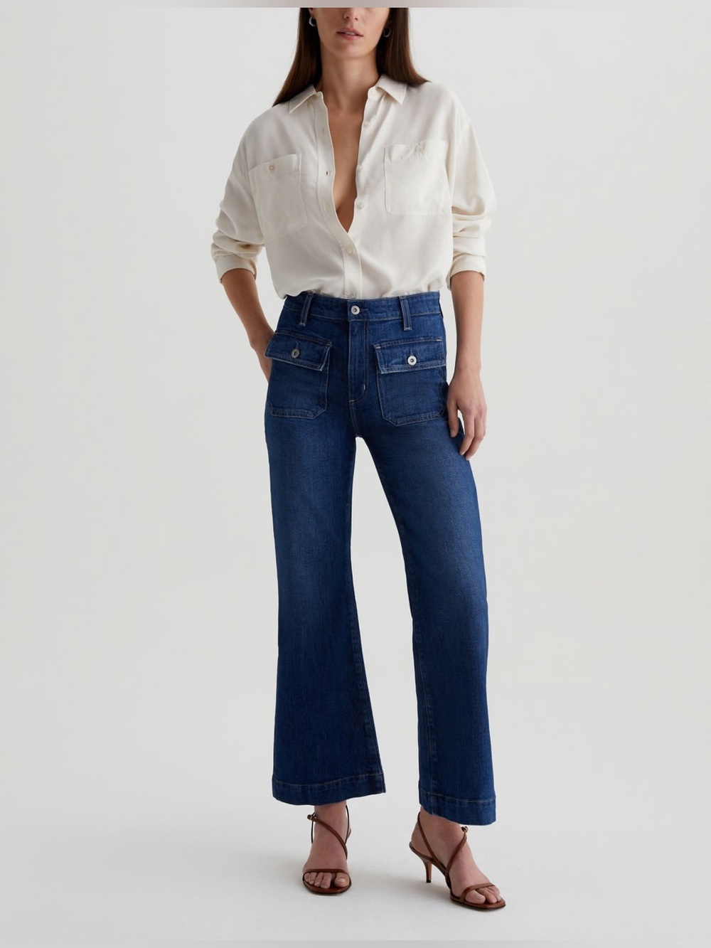 AG Adriano Goldschmied Bonnie Mid-Rise Relaxed Flare Jeans Size 31 Like New